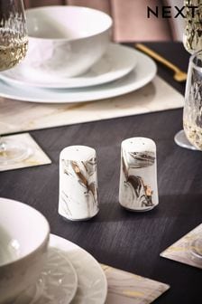 Gold Agate Effect Salt and Pepper Shakers (D24540) | OMR4