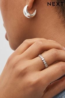 Sterling Silver Heart Sparkle Ring (D24638) | €20