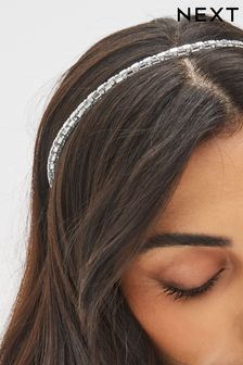 Zilver - Glinsterende buisvormige hoofdband (D24646) | €13