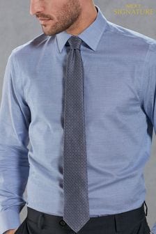 Silver Grey Geometric Signature Made In Italy Tie (D24744) | 19 €