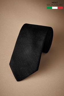 أسود - رابطة عنق صنعت في إيطاليا من مجموعة Signature (D24748) | 155 ر.س