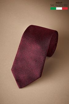 أحمر عنابي - رابطة عنق صنعت في إيطاليا من مجموعة Signature (D24760) | 155 ر.س