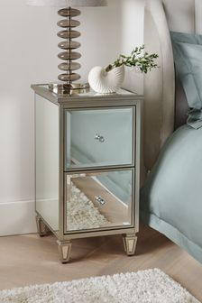 Mirror Fleur 2 Drawer Slim Bedside Table (D24823) | €340