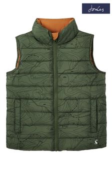 Joules Green Flip It Reversible Printed Gilet (D24931) | €14.50 - €16.50