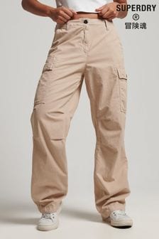Коричневый - Superdry винтажные брюки-карго с низкой посадкой (D25016) | €43