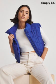 Simply Be Blue Short Quilted Gilet (D25032) | €23