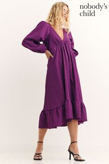 Nobody's Child Purple Ammie Midi Dress (D25041) | €39