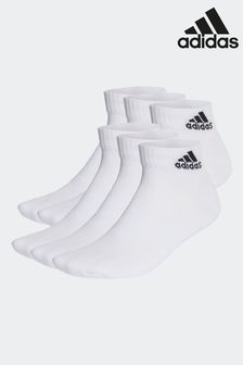 adidas Off White Cushioned Sportswear Ankle Socks 6 Pairs (D25114) | €26