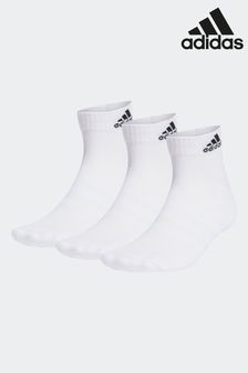 adidas White Cushioned Sportswear Ankle Socks 3 Pack (D25115) | €11