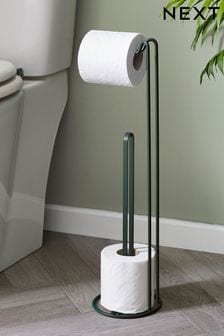 Chrome Moderna Floor Standing Toilet Roll Holder