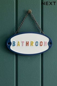 Rainbow Bathroom Hanging Sign (D25200) | $12