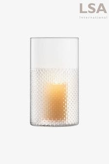 LSA International Clear Wicker Vase/Lantern H25cm