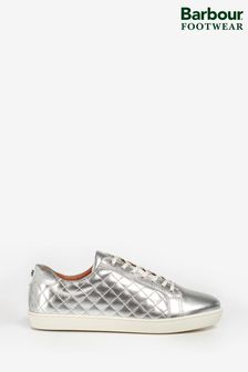 Barbour® White Cosmo Quilt Stitched Leather Trainers (D25368) | €64