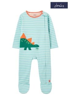 Joules Blue Zippy Artwork Organically Grown Cotton Babygrow (D25462) | TRY 577 - TRY 646