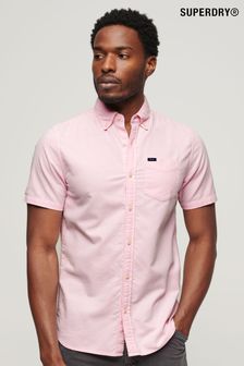Superdry Pink Vintage Oxford Short Sleeve Shirt (D25639) | $55