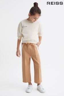 Reiss Camel Tegan Senior Jersey Side Stripe Trousers (D25824) | OMR32