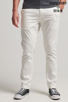 Superdry White Officers Slim Chino Trousers (D25874) | €27