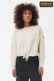 Barbour® International Cream Anderson Cropped Sweatshirt (D25899) | €43