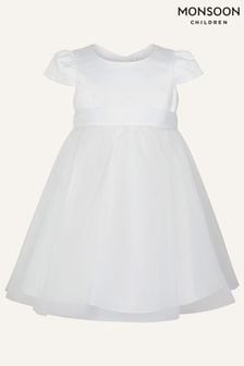 Monsoon Cream Tulle Baby Bridesmaid Dress (D25946) | €37 - €44