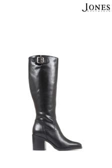 Jones Bootmaker Cesena Slim Leather Black Knee Boots (D26044) | SGD 385