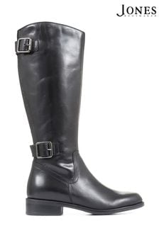 Jones Bootmaker Carrara Slim Fit Calf Fit Leather Black Boots (D26049) | $354