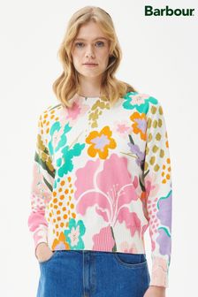 Barbour® Pink Delphinium Floral Print Knitted Jumper (D26096) | 128 €