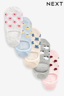 粉彩春季動物 - 低筒隱形運動襪5對裝 (D26171) | HK$90