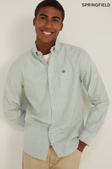 Springfield Green Striped Oxford Shirt (D26394) | €25