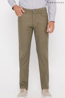 Cortefiel Green Five Pocket Patterned Trousers (D26438) | €51