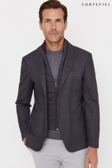 Cortefiel Grey Lined Jersey Knit Blazer (D26452) | $262