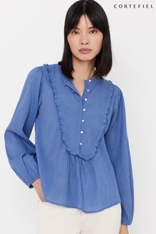 Cortefiel - Blauwe katoenen blouse (D26505) | €37