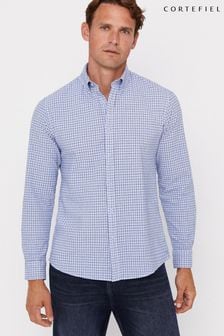 Cortefiel Blue Dyed Checked Shirt (D26524) | 189 zł