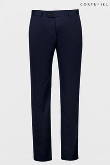 Cortefiel Blue Plain COOLMAX® Trousers (D26556) | €64