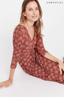 Cortefiel Plissiertes Kleid mit Knotendesign, Rot (D26622) | 53 €