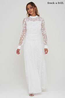 Frock and Frill Embroidered White Dress (D27033) | €132