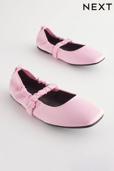 Różowy - Buty typu Mary Jane ze stretchem i kwadratowymi noskami (D27338) | 81 zł - 108 zł
