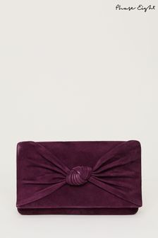 Phase Eight Purple Knot Front Clutch Bag (D27486) | €43.50