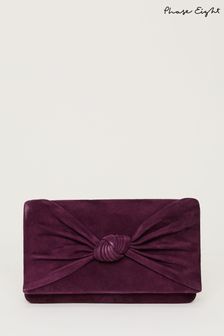 Phase Eight Purple Knot Front Clutch Bag (D27486) | €87