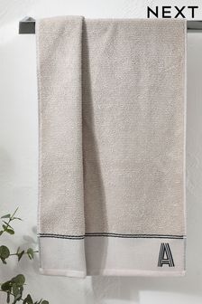 Natural Monogram Hand Towel (D27512) | $18