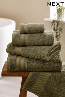 Green Khaki Egyptian Cotton Towel (D27519) | ￥770 - ￥4,020