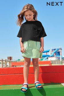 Black/Green Utility T-Shirt and Skirt Set (3-16yrs) (D27525) | €14 - €20