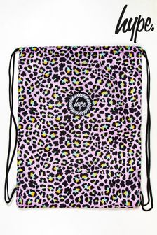 Hype. Purple Disco Leopard Drawstring Bag (D27738) | $36