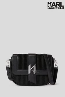 Karl Lagerfeld Corduroy Crossbody Black Bag (D27920) | €210