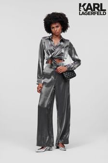 Karl Lagerfeld Silver Iridescent Evening Jumpsuit (D27925) | 295 €