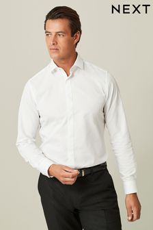 White Slim Fit Concealed Placket Shirt (D27959) | 36 €
