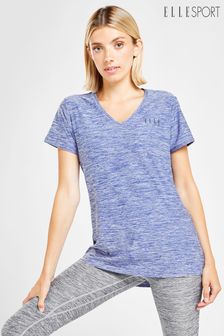 Elle Sport Blue Poly V-Neck T-Shirt (D28105) | 95 zł