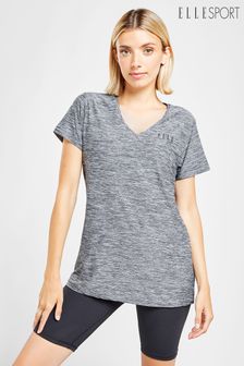 Sivé tričko s V výstrihom Poly Elle Sport (D28106) | €26