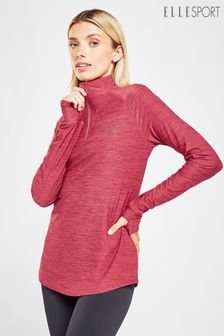 Elle Sport Top mit 1/4-Reißverschluss, Rot (D28113) | 31 €