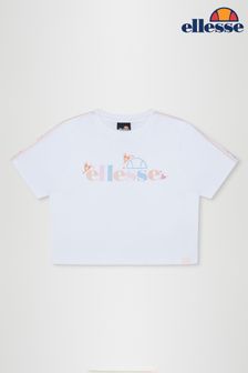 Ellesse Nocetto Cropped White T-Shirt (D28216) | $47