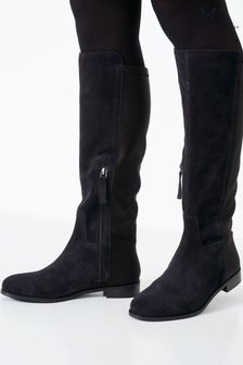 Crew Clothing Company Black Over The Knee Boots (D28255) | €93